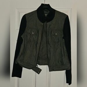 Liz Claiborne Charcoal and Black Jean Jacket